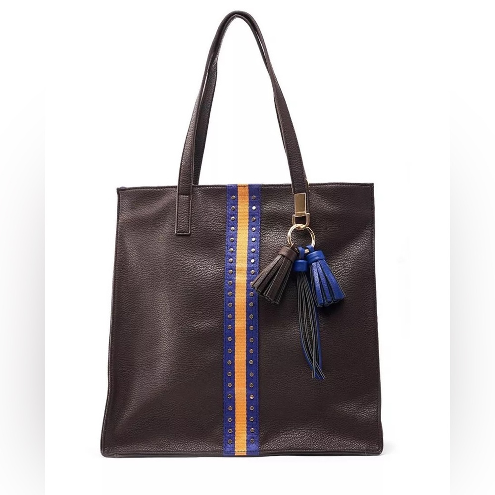 LIKE DREAMS Tassel and Studded Tote Bag
